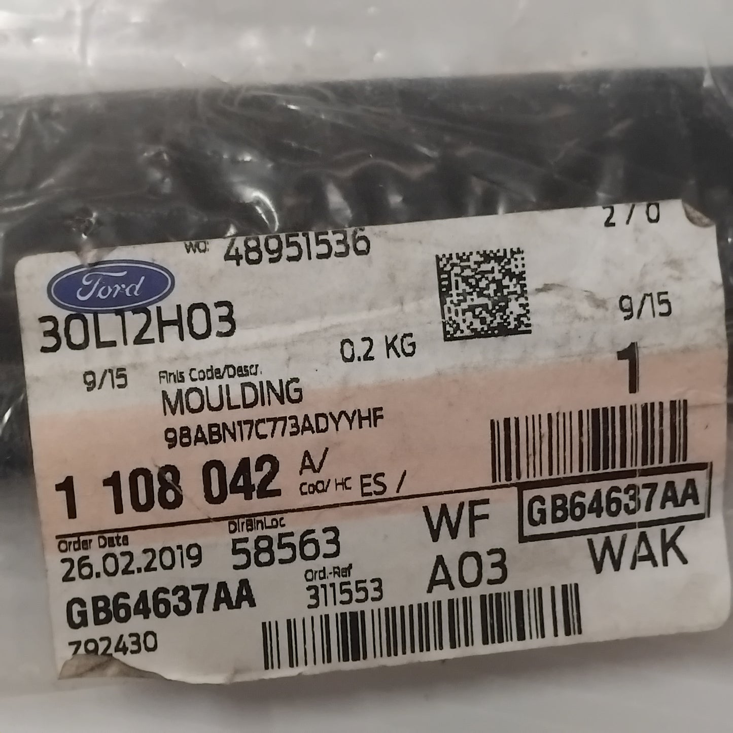 Genuine Ford Moulding | 1108042