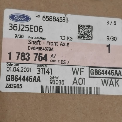 Genuine Front Axle Drive Shaft - Ford Kuga | 1783754