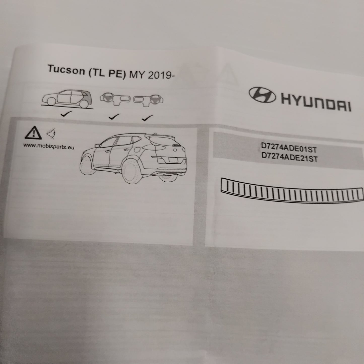 Genuine Rear Bumper Protector - Hyundai Tuscon 2019- | D7274ADE01ST