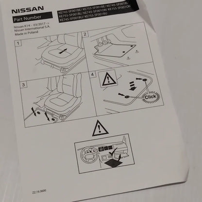 Genuine Mats - Nissan Micra - 2017-2021 - Red Stitching | KE7555F001BU