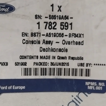 Genuine Ford Console Assy - Overhead | 1782591