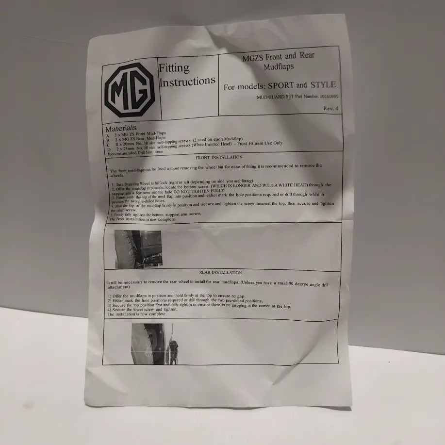 Genuine MG Mud Guard Set | 10160895