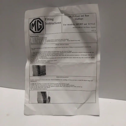 Genuine MG Mud Guard Set | 10160895