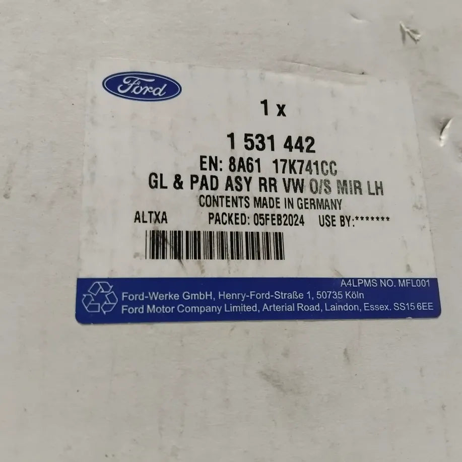 Genuine Ford Glass Assy - Rear View Outer Mirror | 1531442