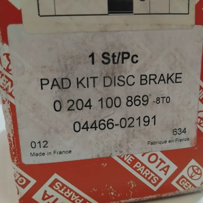 Genuine Toyota Pad Kit, Disc Brake | 04466-02191
