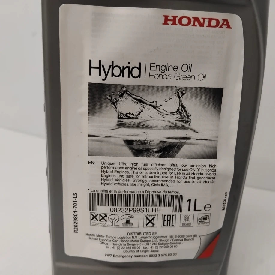 Genuine Honda Green Car Engine Oil - 1L | 08232P99S1LHE
