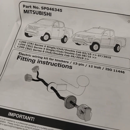 Genuine Mitsubishi Towbar Wiring 13-Pin | SP046345