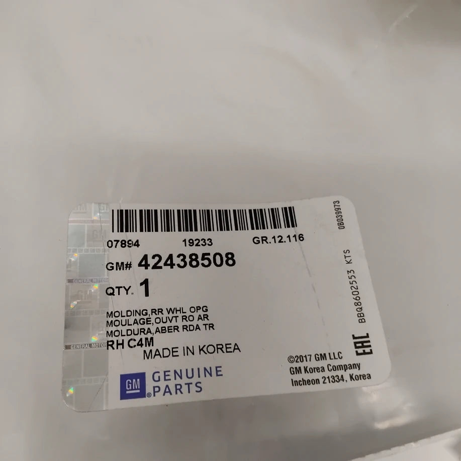 Genuine Rear Right Wheel Arch Moulding - Vauxhall Karl | 42438508