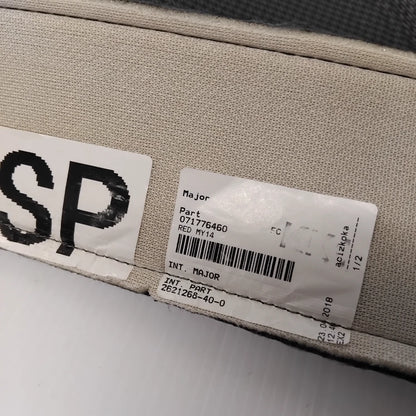 Genuine Front Seat Cushion Cover - Fiat 500 2012-2015 - Red/Ivory | 71776460