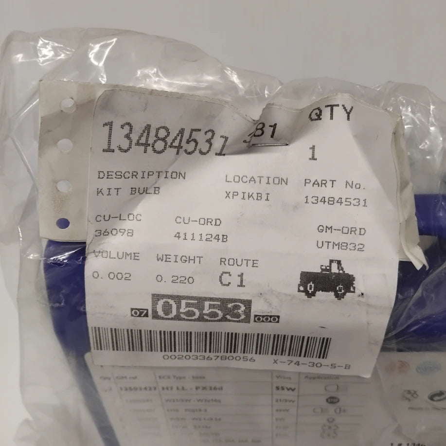 Genuine Vauxhall O/V Part Number | 13484531