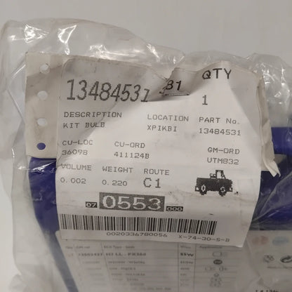 Genuine Vauxhall O/V Part Number | 13484531