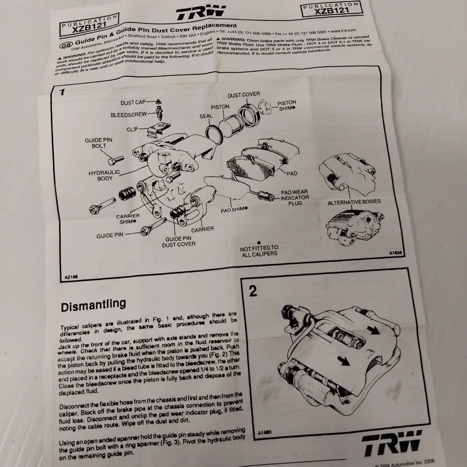 Genuine Front Brake Caliper Seals - Nissan Serena 1992-2001 1.6 | 441359C126