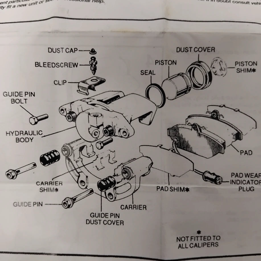 Genuine Front Brake Caliper Seals - Nissan Serena 1992-2001 1.6 | 441359C126