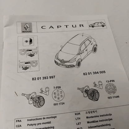 Genuine Renault Towbar Wiring 13P | 82 01 394 005