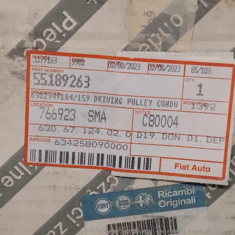 Genuine Driving Pulley - Fiat 500L / Punto / Grande Punto 1.4 | 55189263