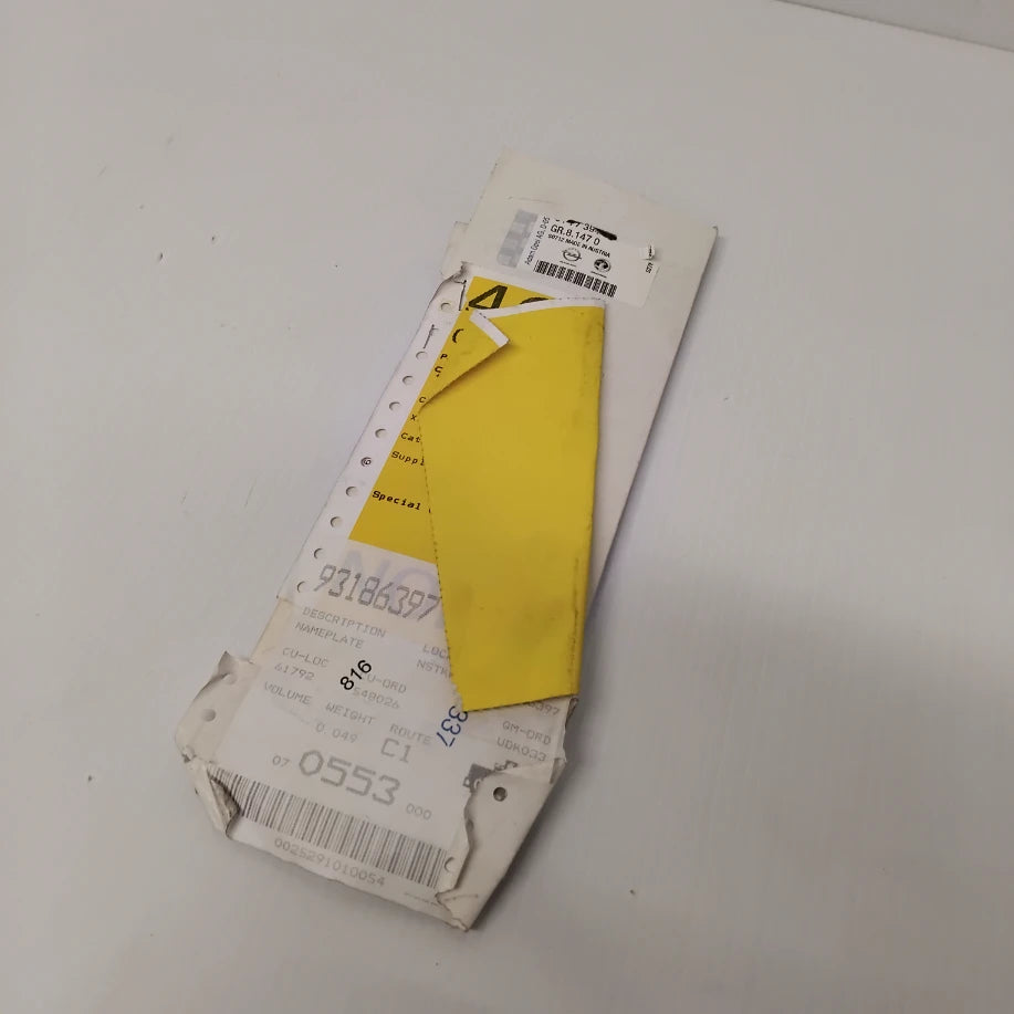 Genuine Vauxhall Badge | 93186397