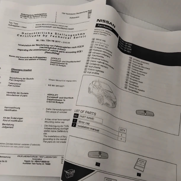 Genuine Blue Interior Mirror Cover - Nissan Micra 2017 | KE9615F3BL