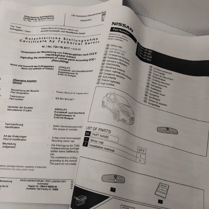 Genuine Blue Interior Mirror Cover - Nissan Micra 2017 | KE9615F3BL