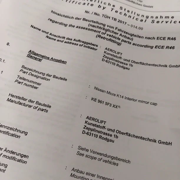 Genuine Blue Interior Mirror Cover - Nissan Micra 2017 | KE9615F3BL