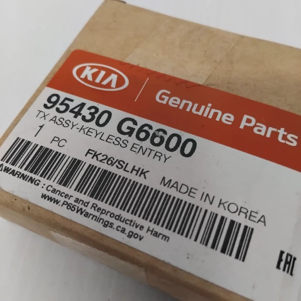 Genuine Keyless Entry Key Fob - Kia Picanto 2017-2024 | 95430G6600