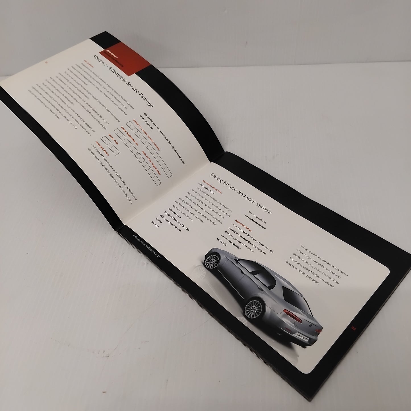 Genuine Alfa Romeo - Service and Warranty Book - 2010 - English | W2006A