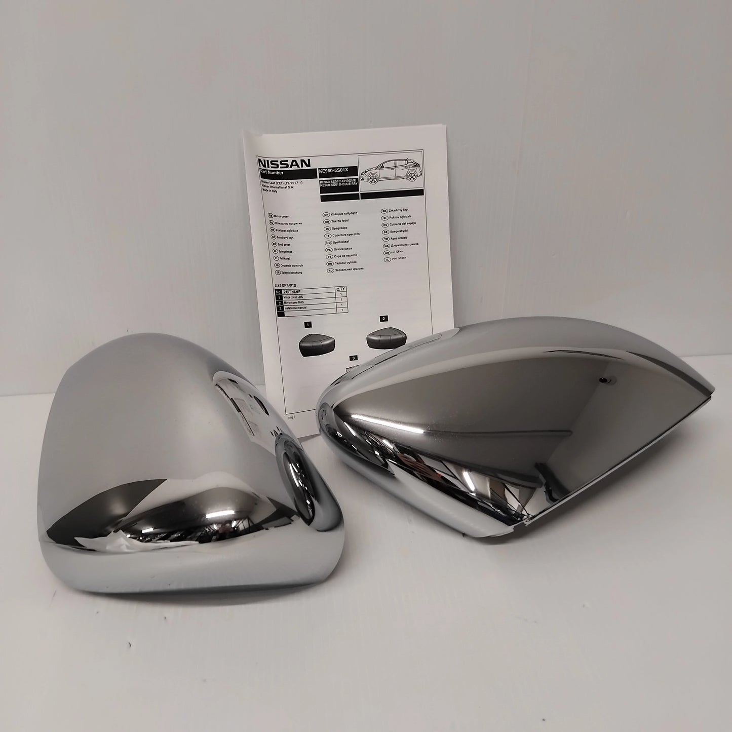 Genuine Chrome Mirror Covers - Nissan Leaf 2018-2021 | KE9605S01C