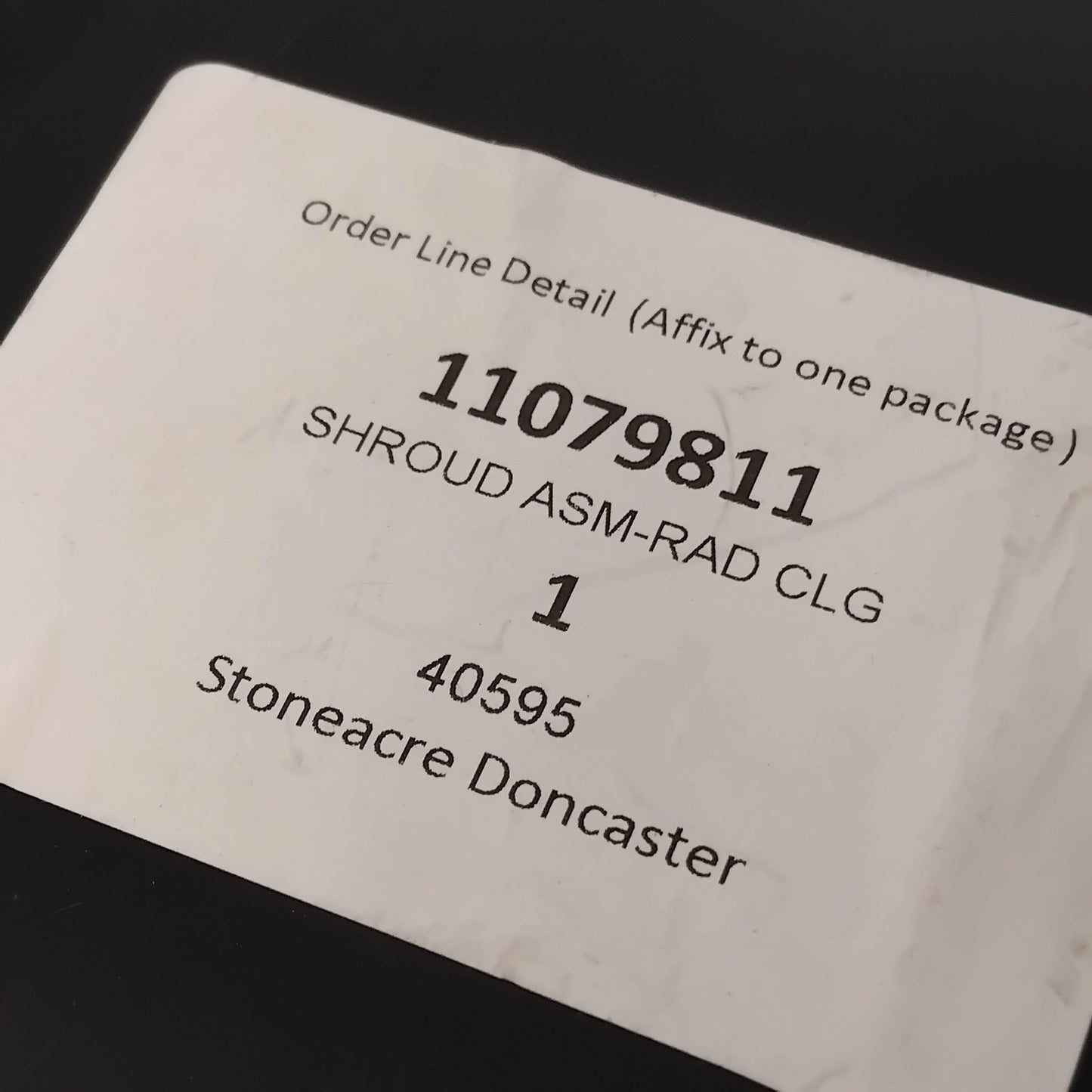Genuine MG Shroud Asm-Rad Clg | 11079811