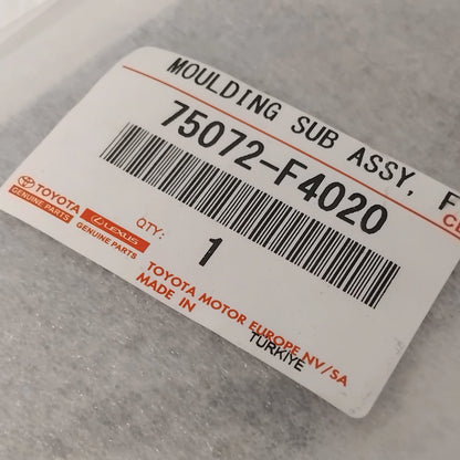 Genuine Toyota Moulding Sub-Assy, F | 75072-F4020