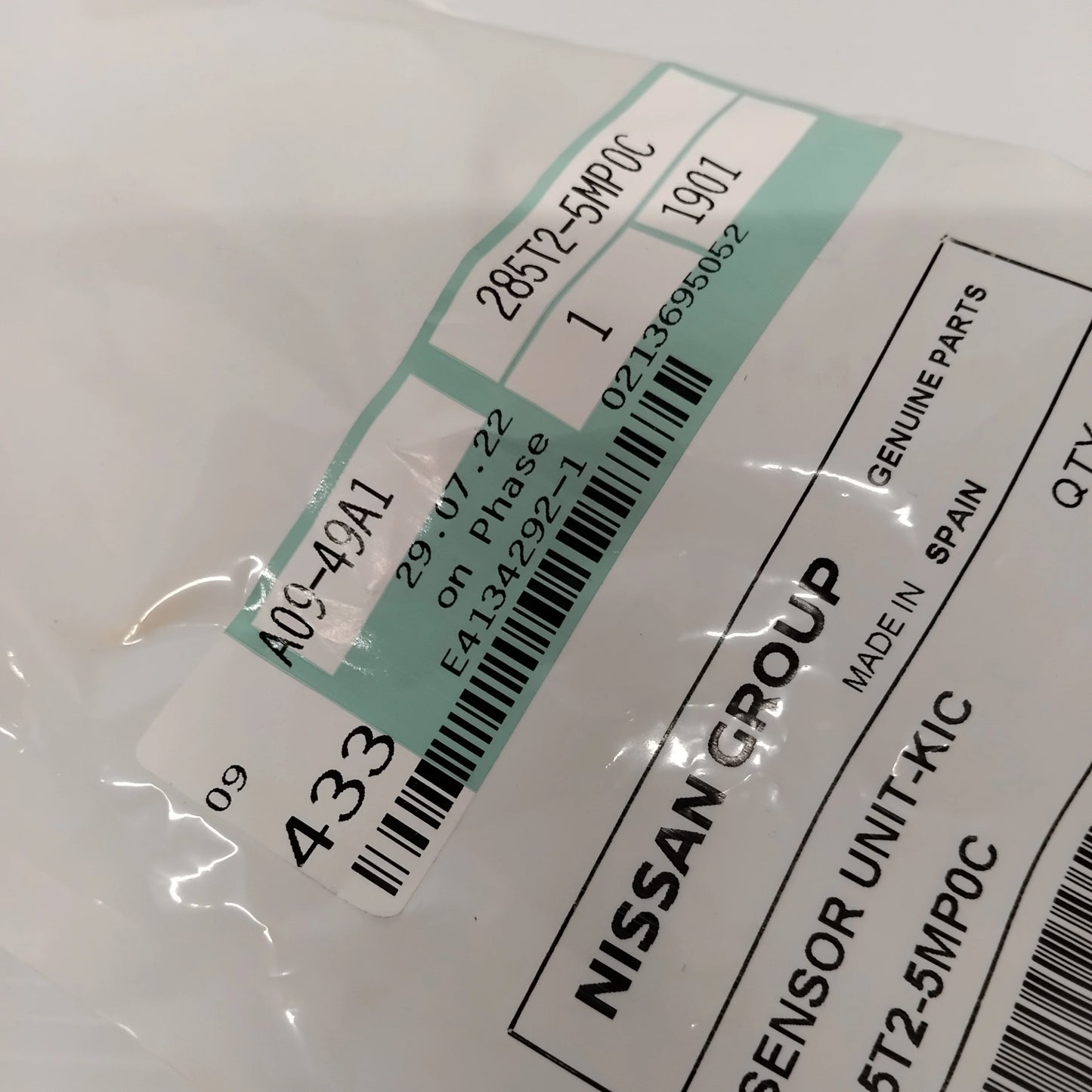 Genuine Nissan Sensor Unit-Kic | 285T25MP0C