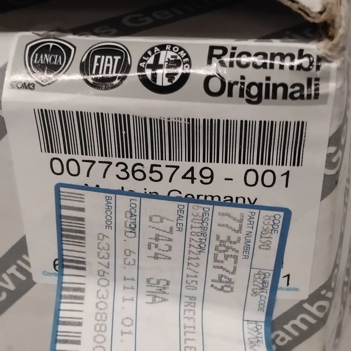 Genuine Fiat Prefilled Cylin | 77365749