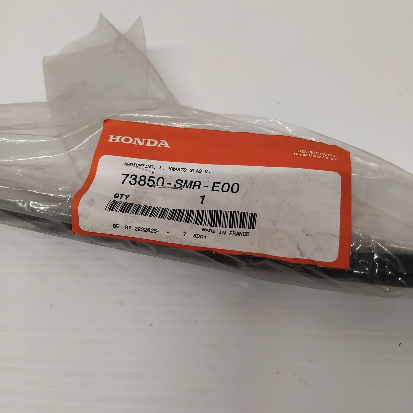 Genuine Honda Seal, L. Quarter Glass Fr | 73850SMRE00