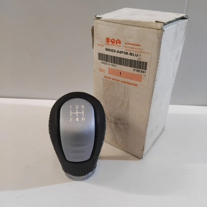 Genuine Leather Gear Knob (5 Speed) - Suzuki Vitara - Black And Blue | 990E0-54P36-BLU
