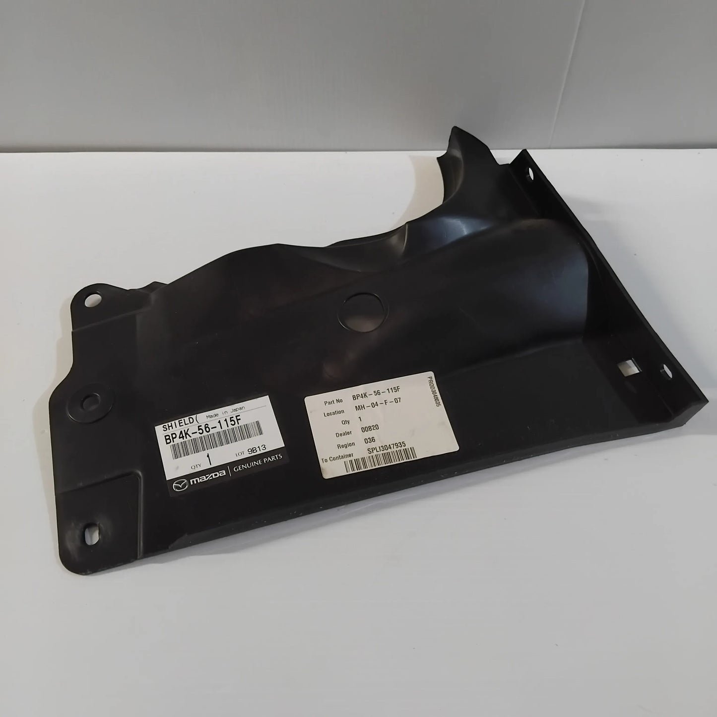 Genuine Front Left Fender Splash Shield - Mazda 3 2003-2005 | BP4K56115F