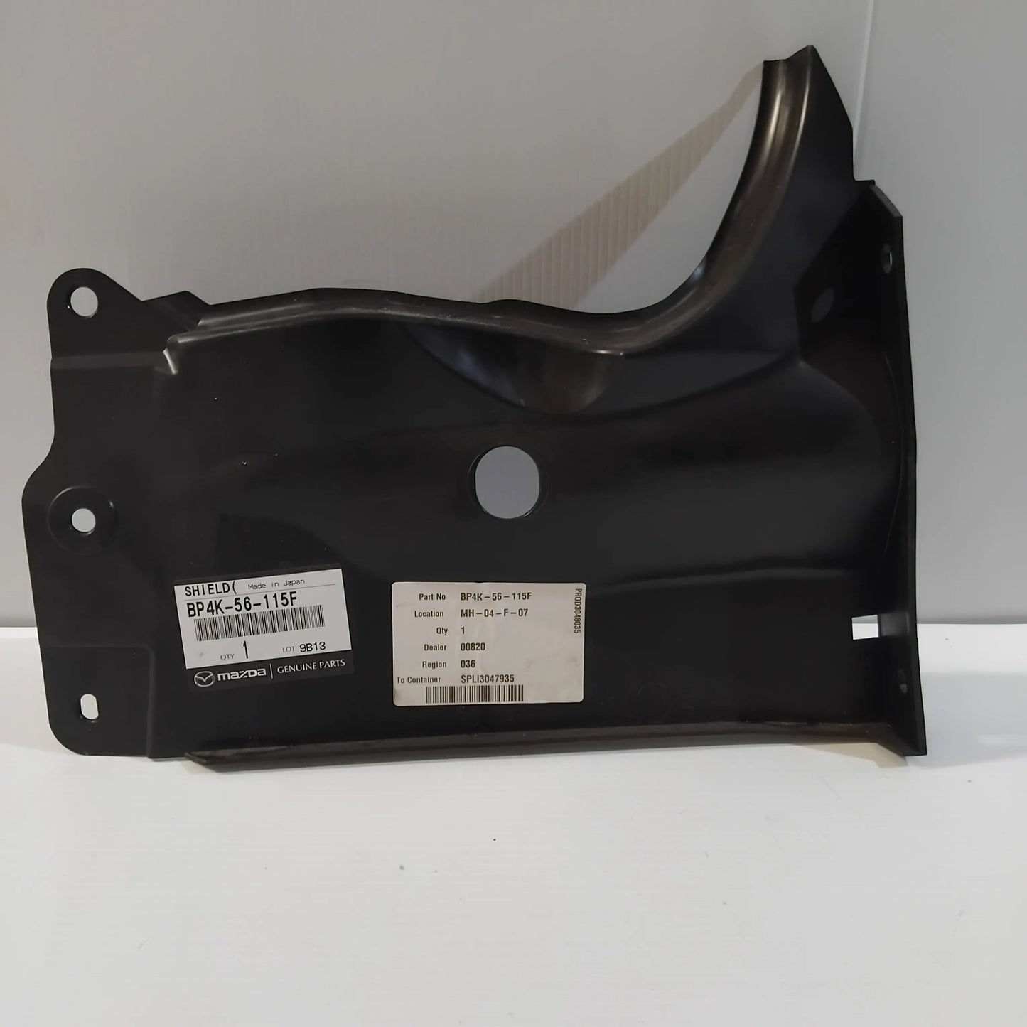 Genuine Front Left Fender Splash Shield - Mazda 3 2003-2005 | BP4K56115F