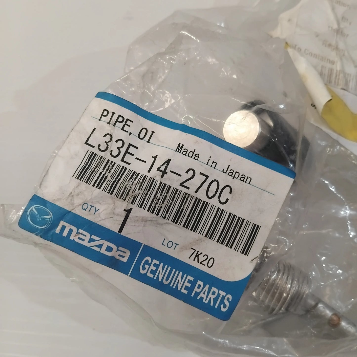 Genuine Turbo Oil Feed Pipe - Mazda CX-7 2006-2009 | L33E14270C