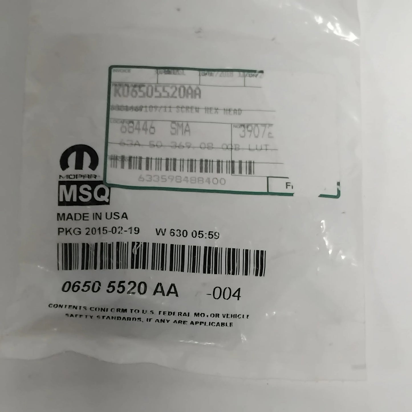Genuine Jeep Screw | K06505520AA