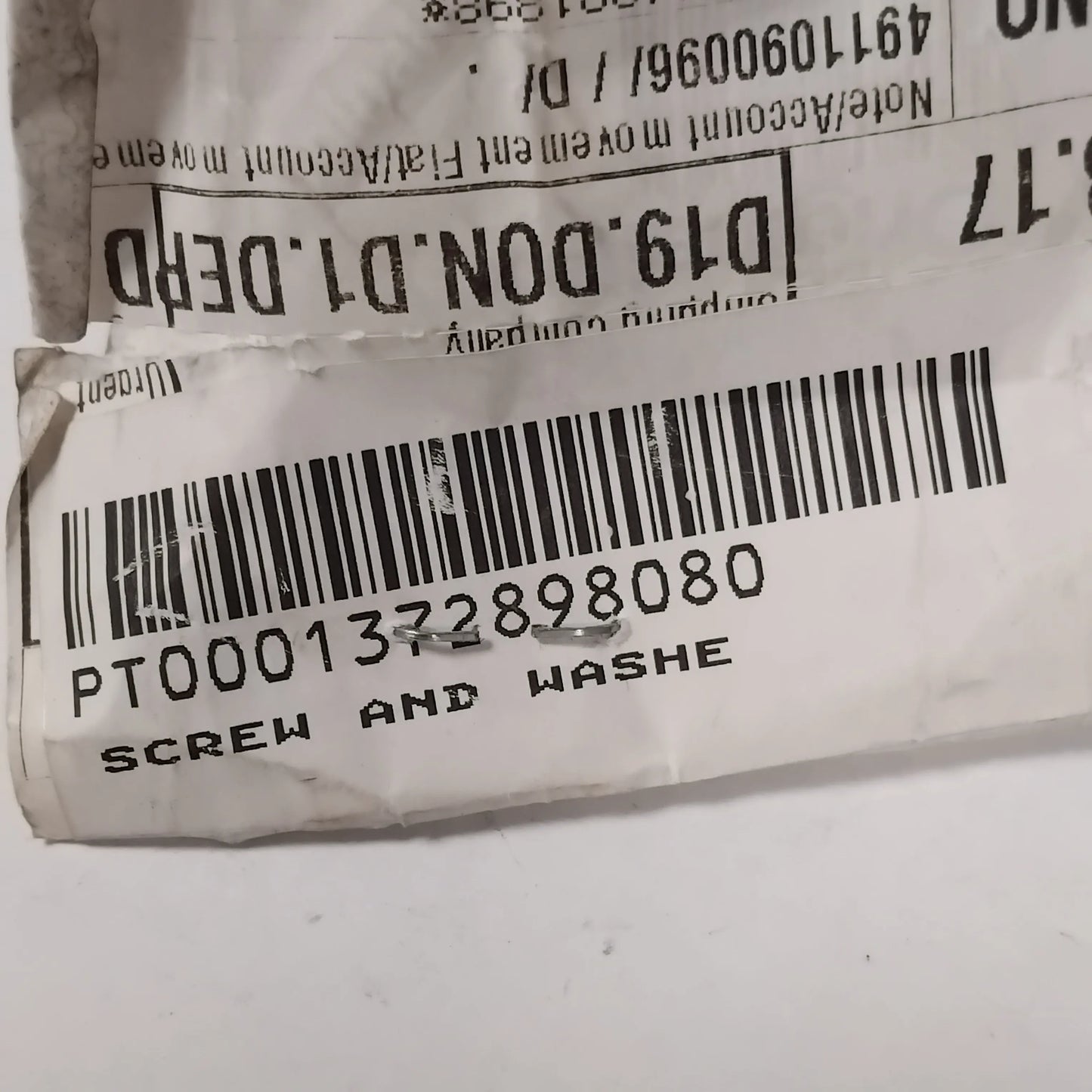 Genuine Fiat Screw And Washe | 1372898080