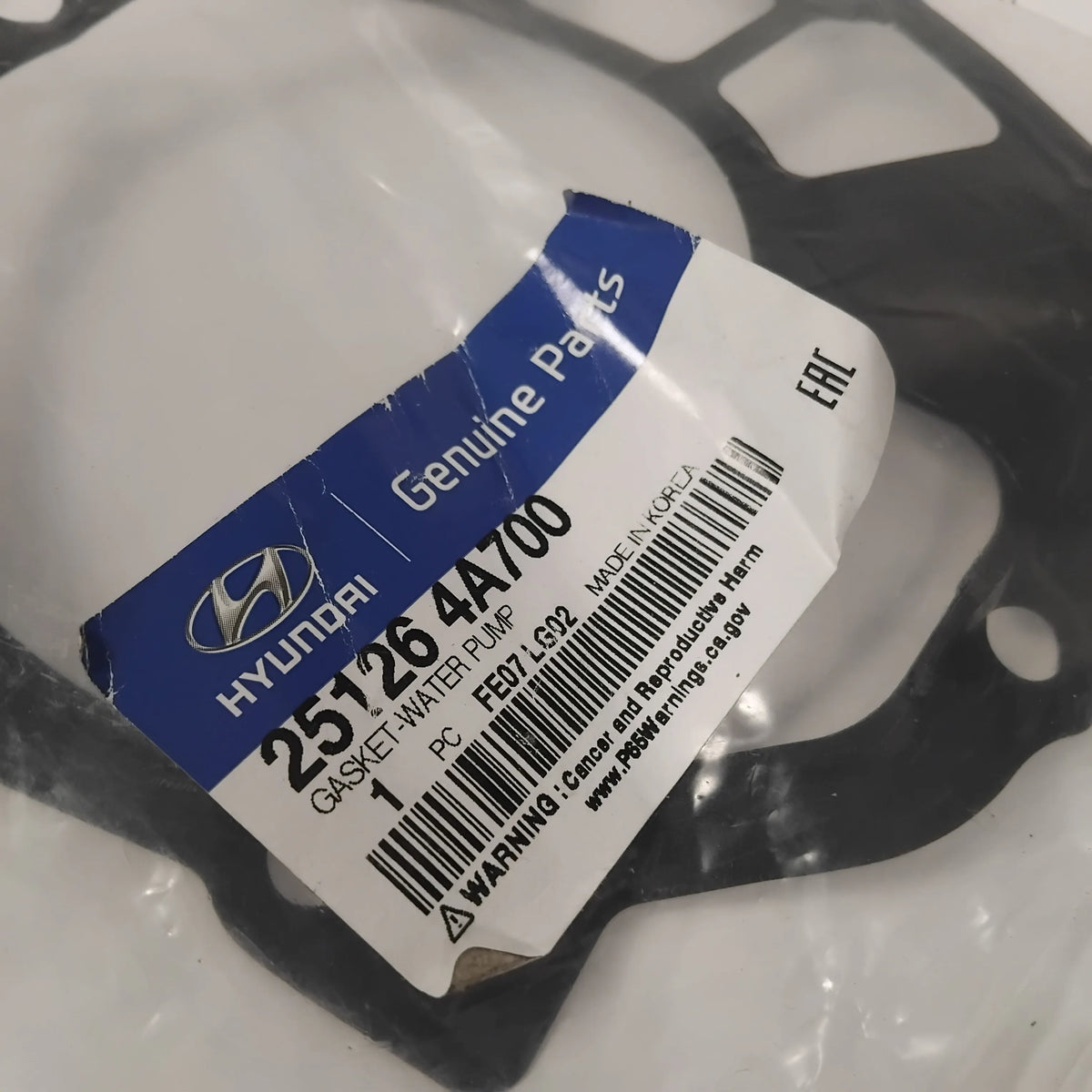 Genuine Hyundai Gasket-Water Pump | 251264A700