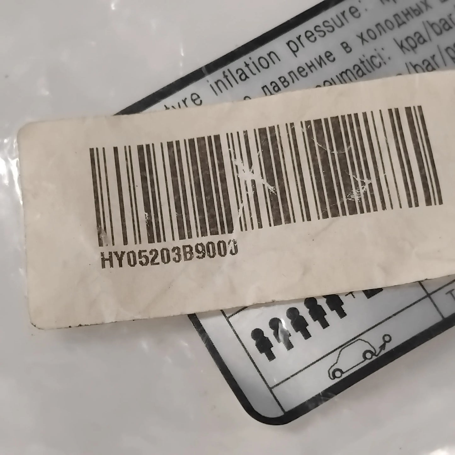 Genuine Hyundai Label-Tire Pressure | 05203B9000