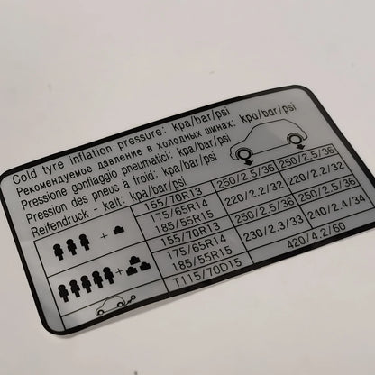 Genuine Hyundai Label-Tire Pressure | 05203B9000