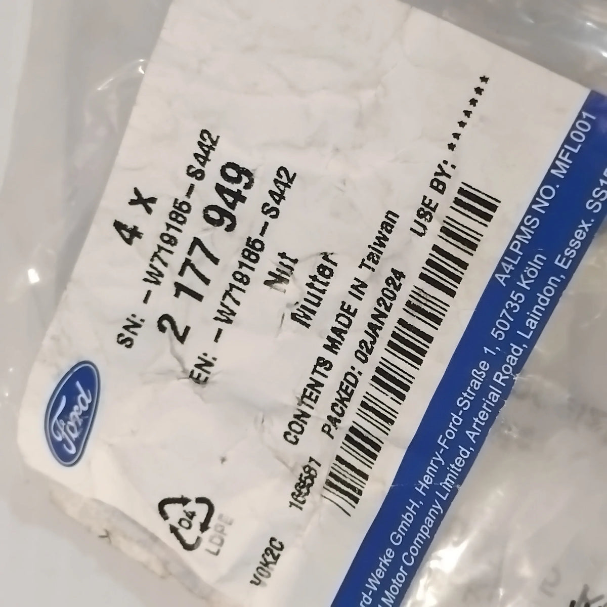 Genuine Ford Nut | 2177949