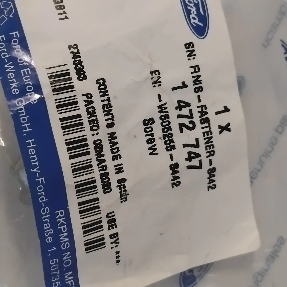 Genuine Ford Screw | 1472747