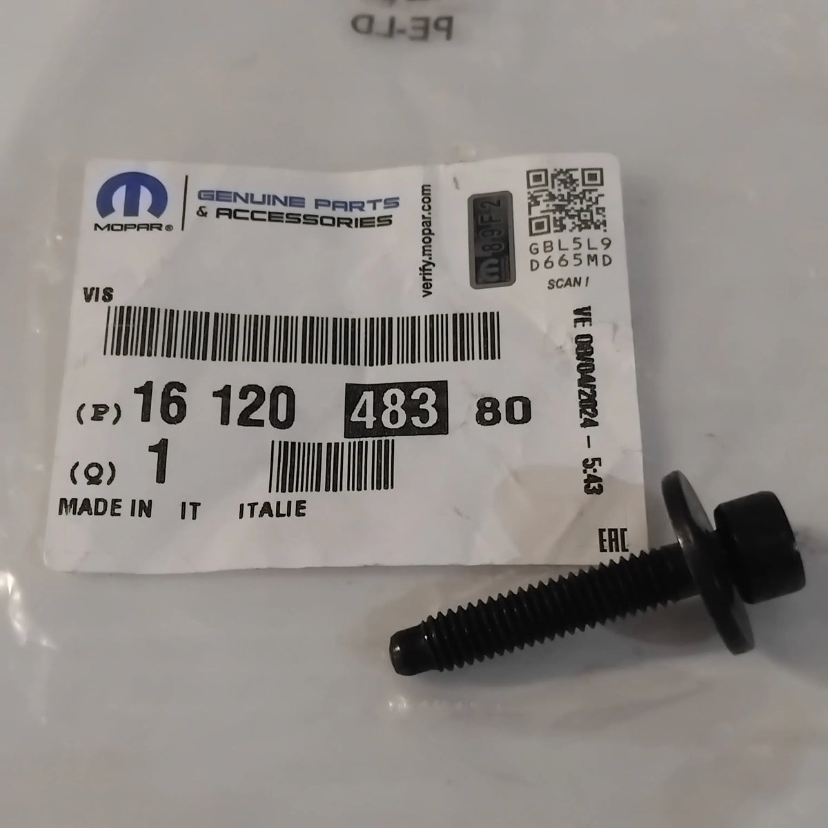 Genuine Peugeot Screw | 1612048380