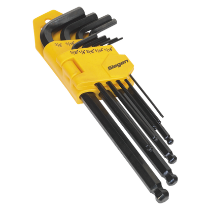 Sealey Ball-End Hex Key Set 9Pc Long | S01098