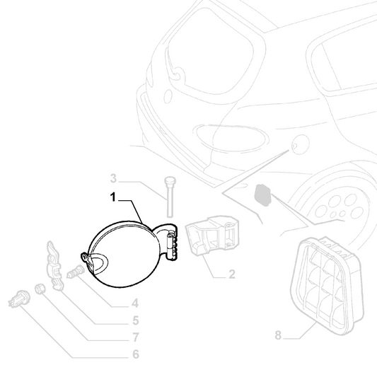 Fuel Filler Flap - Alfa Romeo 147 GT | 60678772