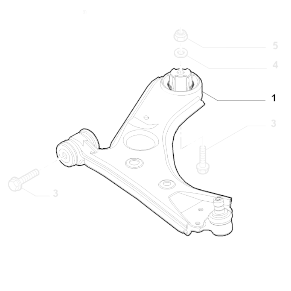 Genuine Left Wishbone - Fiat Doblo 2012-2023 | 51932035