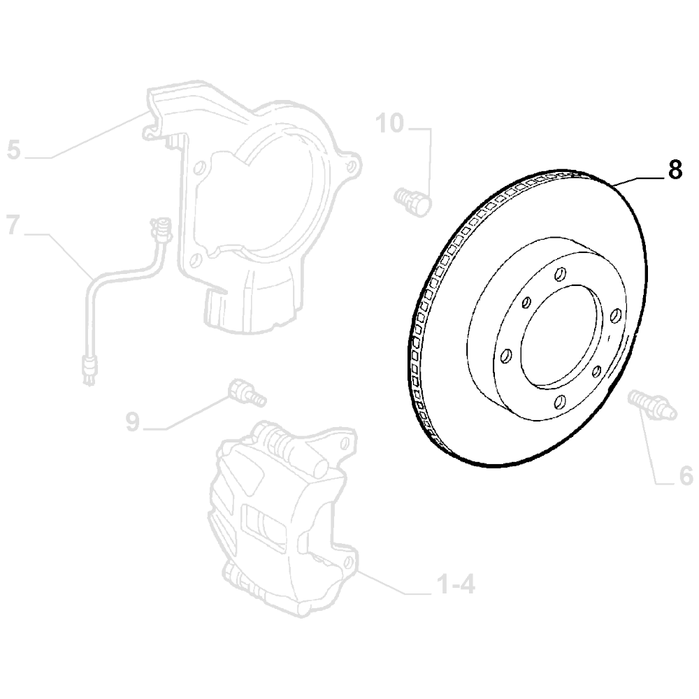 1x Genuine Brake Disc - Peugeot 308 2008-2013 | 424966
