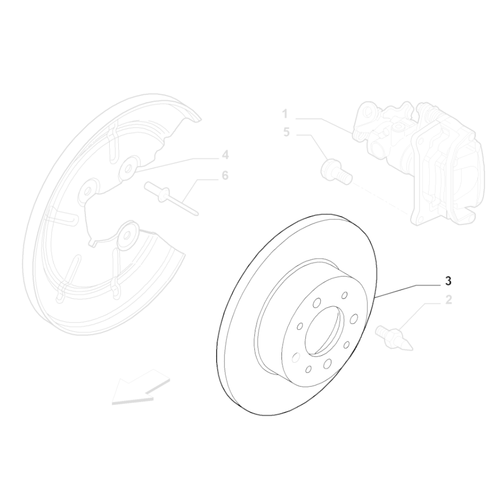 1x Genuine Brake Disc - Fiat Panda 2012-2024 | 51866264