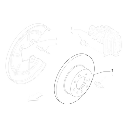 1x Genuine Brake Disc - Fiat Panda 2012-2024 | 51866264