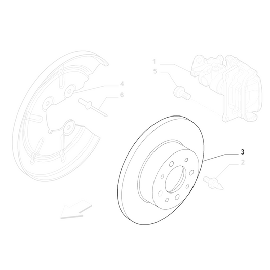 1x Genuine Brake Disc - Fiat Panda 2012-2024 | 51866264